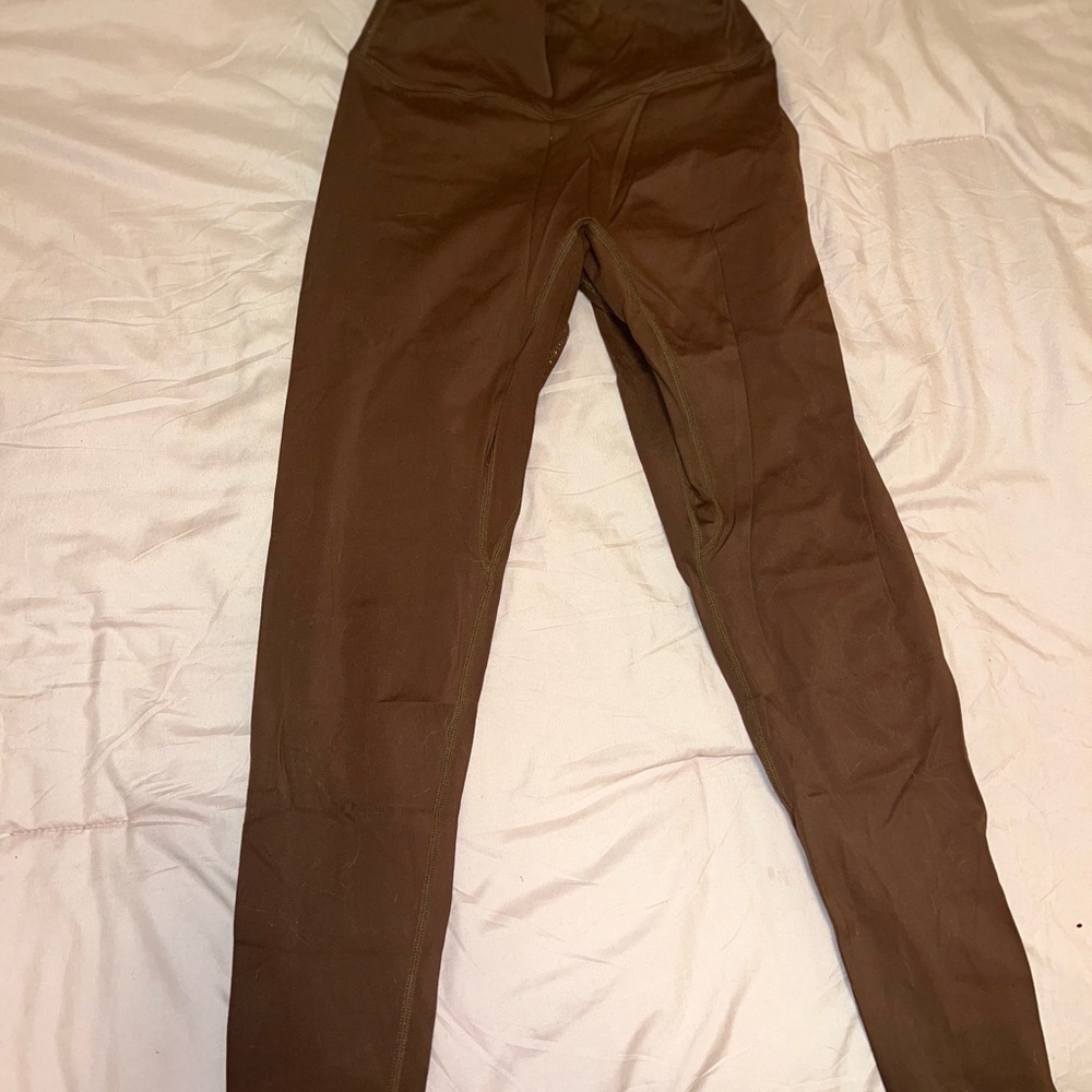 Brown High-Waisted Leggings